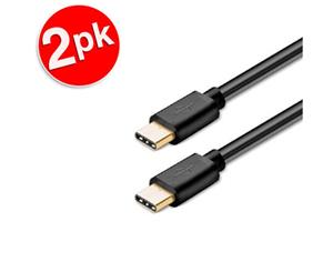 2x Sansai 1.2m USB C Male-USB C Charge/Sync Cable f/ MacBook/Chromebook Assorted