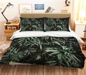 3D Green Leaf 101 Bed Pillowcases Quilt