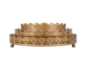 3-Piece Decorative Tray Set | Gold | Sophia Collection