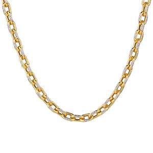 45cm (18") Hollow Chain in 10ct Yellow & White Gold