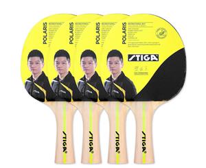 4pc Stiga Polaris Table Tennis Bat Ping Pong Game Racket Paddle Rubber Black/Red