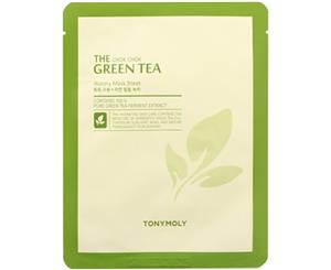 5 pieces x Tonymoly The Chok Chok Green Tea Watery Mask Sheet 100% Pure Green Tea Extract