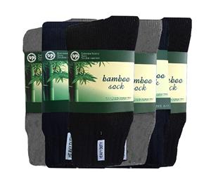 6 Pairs Bamboo Men's Socks - Assorted Colour Pack