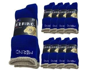 9 Pairs Merino Wool Men's Socks - Blue