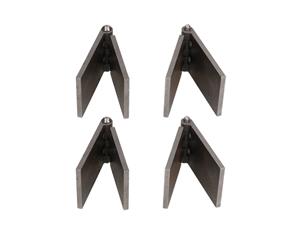 AB Tools 4 Pack Steel Butt Hinges Weld-On Extra Heavy Duty Industrial 50x161mm