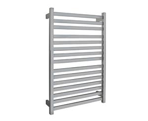 AGUZZO EZY FIT Dual Wired Flat Tube Heated Towel Rail 60 x 92cm - Polished Stainless Steel