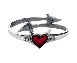 Alchemy Gothic Devil Heart Pewter Bracelet Small