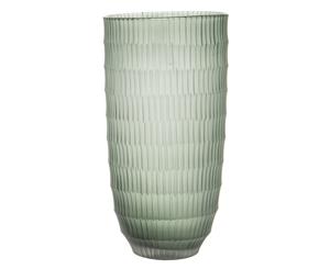 Amalfi Sorrell Glass Handmade Decorative Flower Plant Vase Green 13x26cm