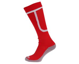 Apto Childrens/Kids Ergo Football Socks (Red/White) - K364