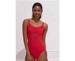Aqua Perla-Womens - Isabel - Red - SPF50+ - One Piece Swimwear