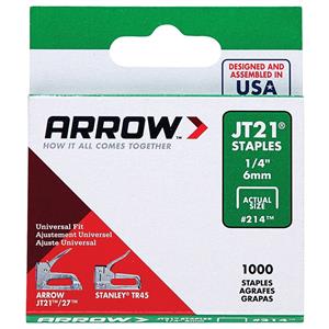 Arrow 6mm JT21 Staples - 1000 Pack