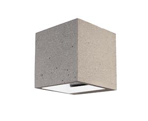 Azusa Cubic Square Concrete Wall Light Up Down Decor G9 Wall Sconces