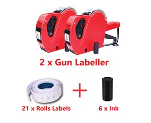 BULK Price Pricing Tag Tagging Gun Labeller Plus Labels Rolls Inks - 2 21 6
