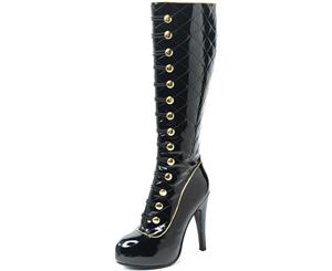 Black Knee High Uptown Stiletto Adult Shoes