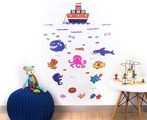 Boat & Sea Creatures Wall Decals