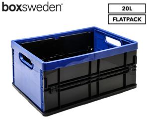 Boxsweden Collapsible Crate 20L - Blue