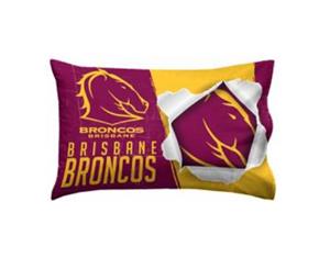 Brisbane Broncos NRL Team Logo Pillow Case Single Pillowslip