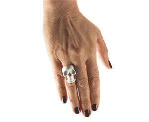 Bristol Novelty Unisex Adults Skull Ring (White) - BN417