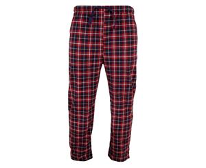 Cargo Bay Mens Tartan Lounge Pants/Pyjamas (Red Check) - N1200