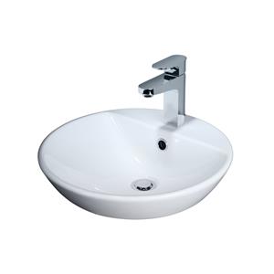 Caroma White Orbis 1TH Above Counter Inset Basin