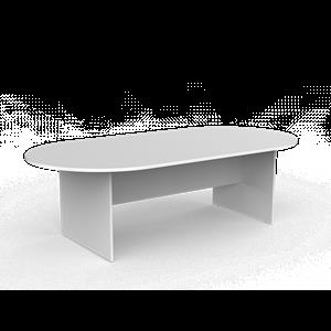 CeVello 2400 x 1200mm White Oval Meeting Table