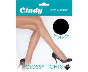 Cindy Womens/Ladies 15 Denier Glossy Tights (1 Pair) (Black) - LW102