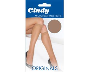 Cindy Womens/Ladies Micromesh Knee Highs (1 Pair) (Sahara) - LW106