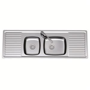 Clark 1386mm Benchmark 1.5 Centre Bowl Inset Sink With 3 Tap Holes