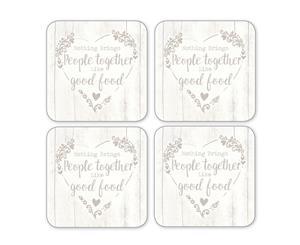 Cooksmart Food for Thought Pack of 4 Coasters