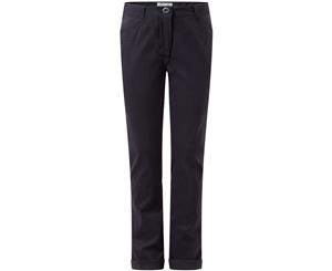 Craghoppers Girls Dunally Stretchy Smart Travel Walking Trousers - DK Navy