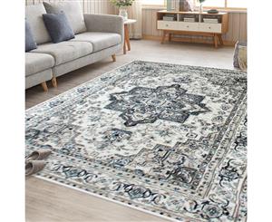 Cream Blue Renna Vintage-Style Floor Area Traditional Soft Rug Carpet