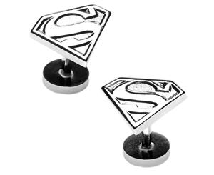 DC Comics Superman Silver Shield Cufflinks