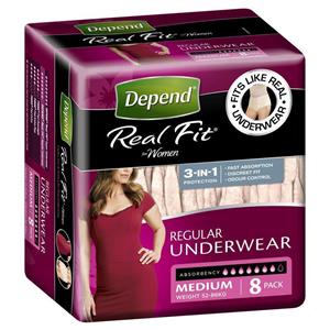 Depend Women Real Fit Underwear 8 Medium
