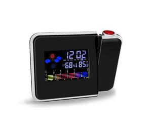 Digital Projector Alarm Clock & Weather Station-Black