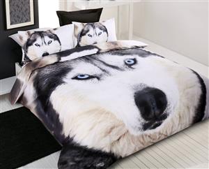 Double Size - Husky Wolf Quilt Cover Set