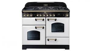 Falcon Classic Deluxe 1100mm Dual Fuel Freestanding Cooker - White Brass