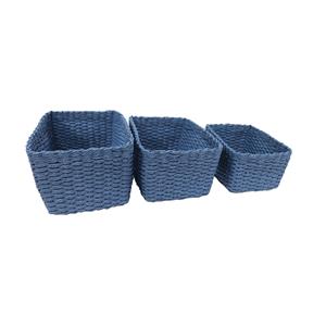 Flexi Storage Living Blue Paper Rope Baskets - 3 Pack