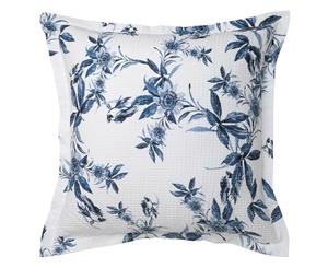 Floral Acacia Blue European Pillowcase x 2 (One Pair) from Private Collection