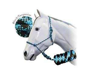 Fort Worth Rope Halter W/10' Lead Horse Halter Full Size Various Colours