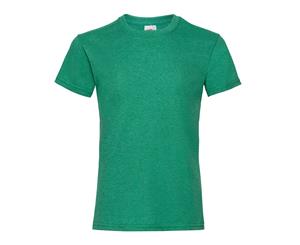 Fruit Of The Loom Girls Childrens Valueweight Short Sleeve T-Shirt (Retro Heather Green) - BC323