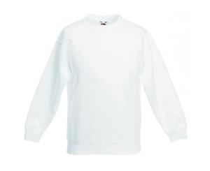 Fruit Of The Loom Kids Unisex Premium 70/30 Sweatshirt (White) - RW3304