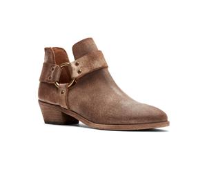 Frye Ray Harness Back Zip Leather Bootie