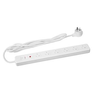 HPM 6 Outlet Surge Protected Powerboard With Master Switch