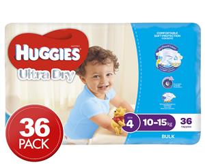 Huggies Ultra Dry Toddler Nappies Boys 10-15kg 36pk