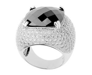 Iced Out Bling Micro Pave Ring - ROSE CUT silver