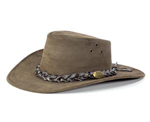 Jacaru 1007 Wallaroo Suede Traditional Hats - Brown