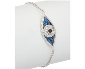 Judith Ripka Silver 0.74 Ct. Tw. Gemstone Evil Eye Bracelet