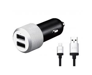 Just Mobile Highway Max Deluxe Car Charger W/ AluCable Twist - Lightning
