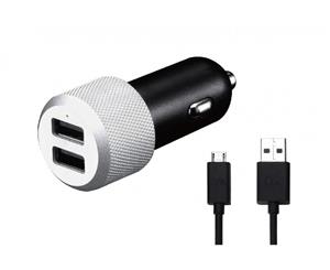 Just Mobile Highway Max Deluxe Car Charger W/ AluCable Twist - Micro-USB