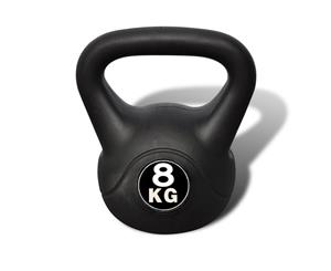 Kettlebell 8kg Concrete Weight Fitness Home Gym Exercise Dumbbell